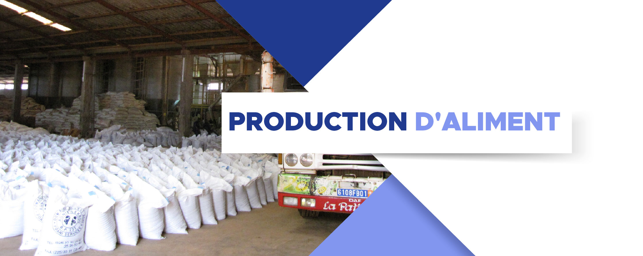 PRODUCTION D'ALIMENT